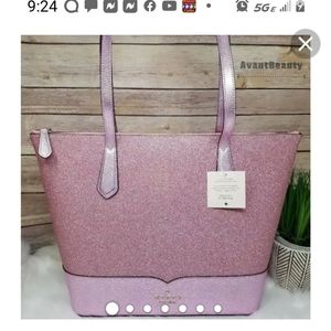 Gorgeous KATE SPADE PINK GLITTER  LOIS TOTE